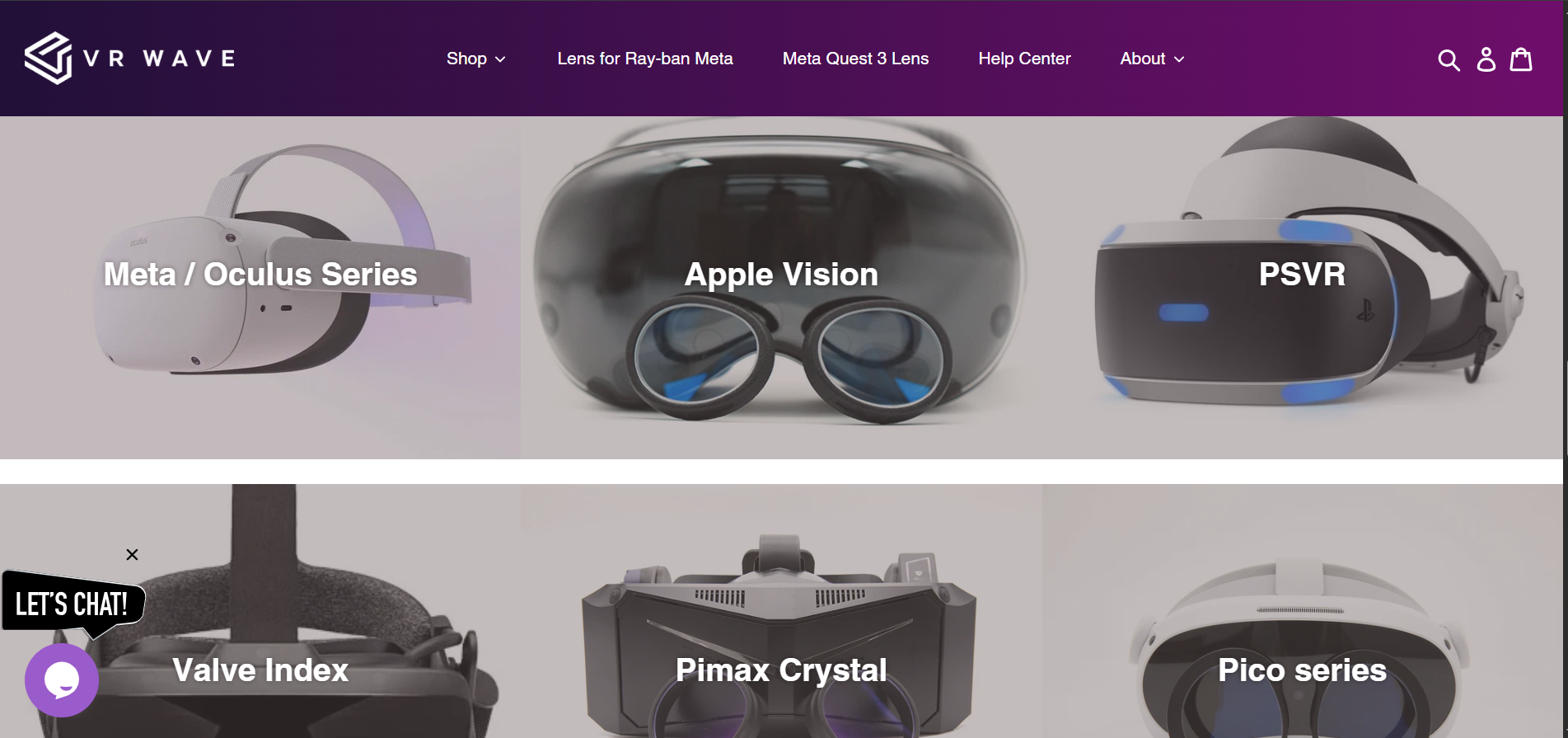 VR Wave 3D Product Preview showing interactive lens visualization