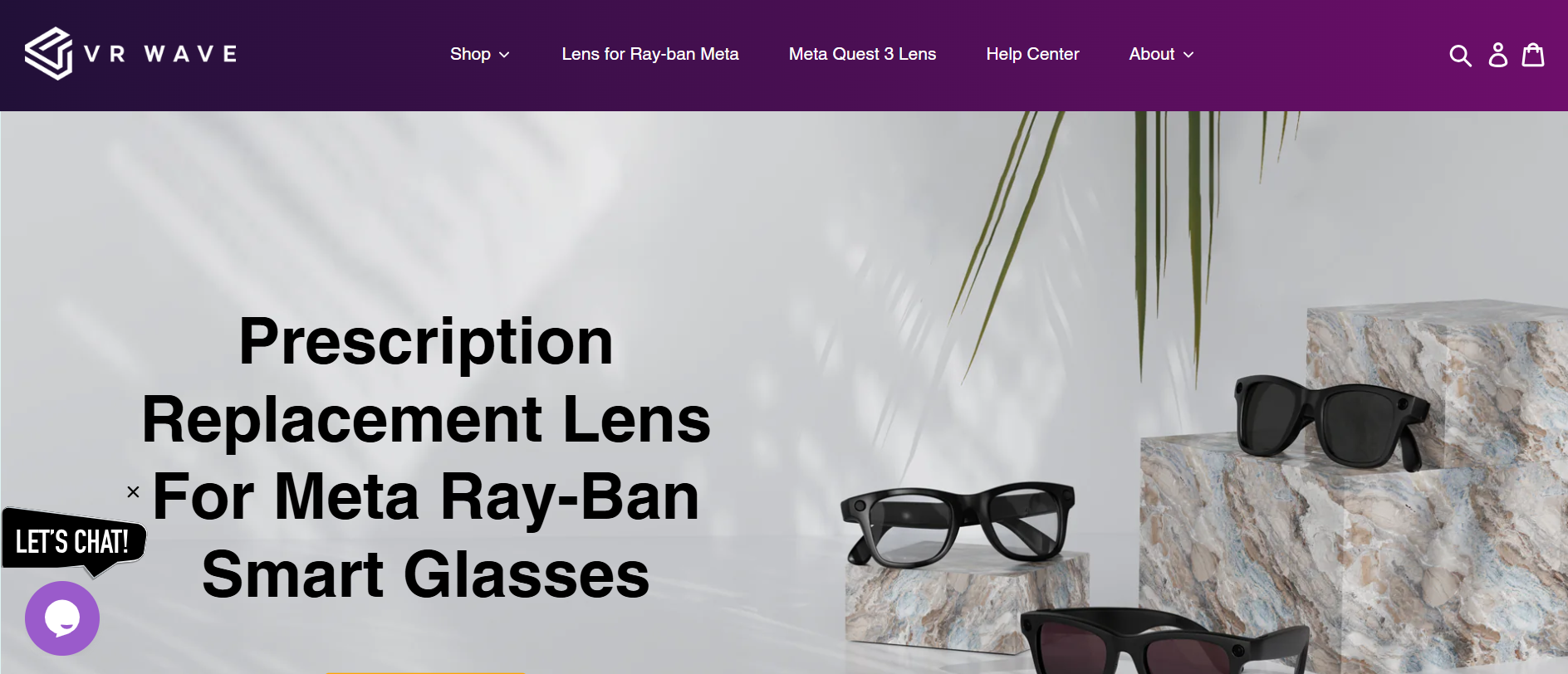VR Wave prescription lens inserts for virtual reality headsets